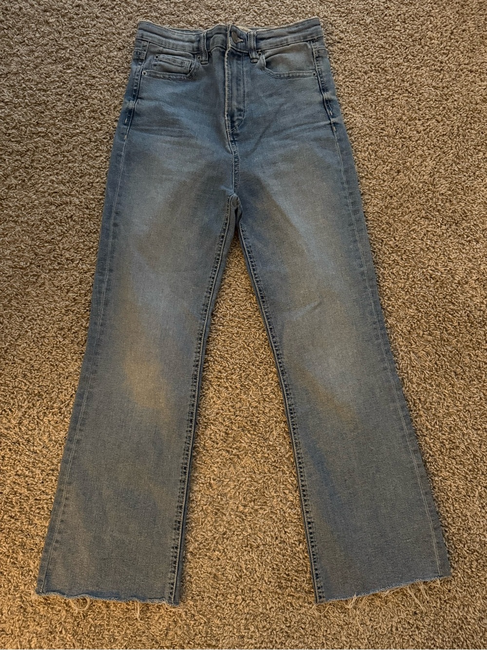 Women’s High-Rise Cropped Flare Jeans - Light Blue